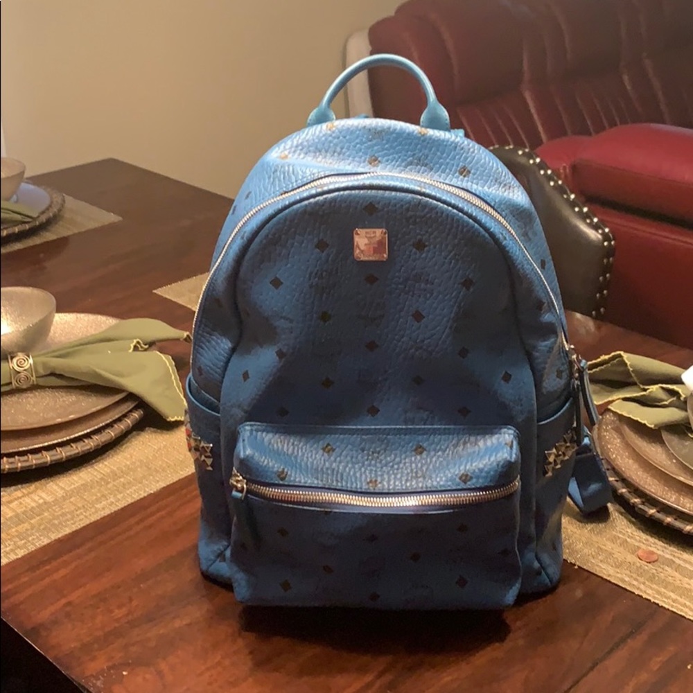 Mcm turquoise backpack